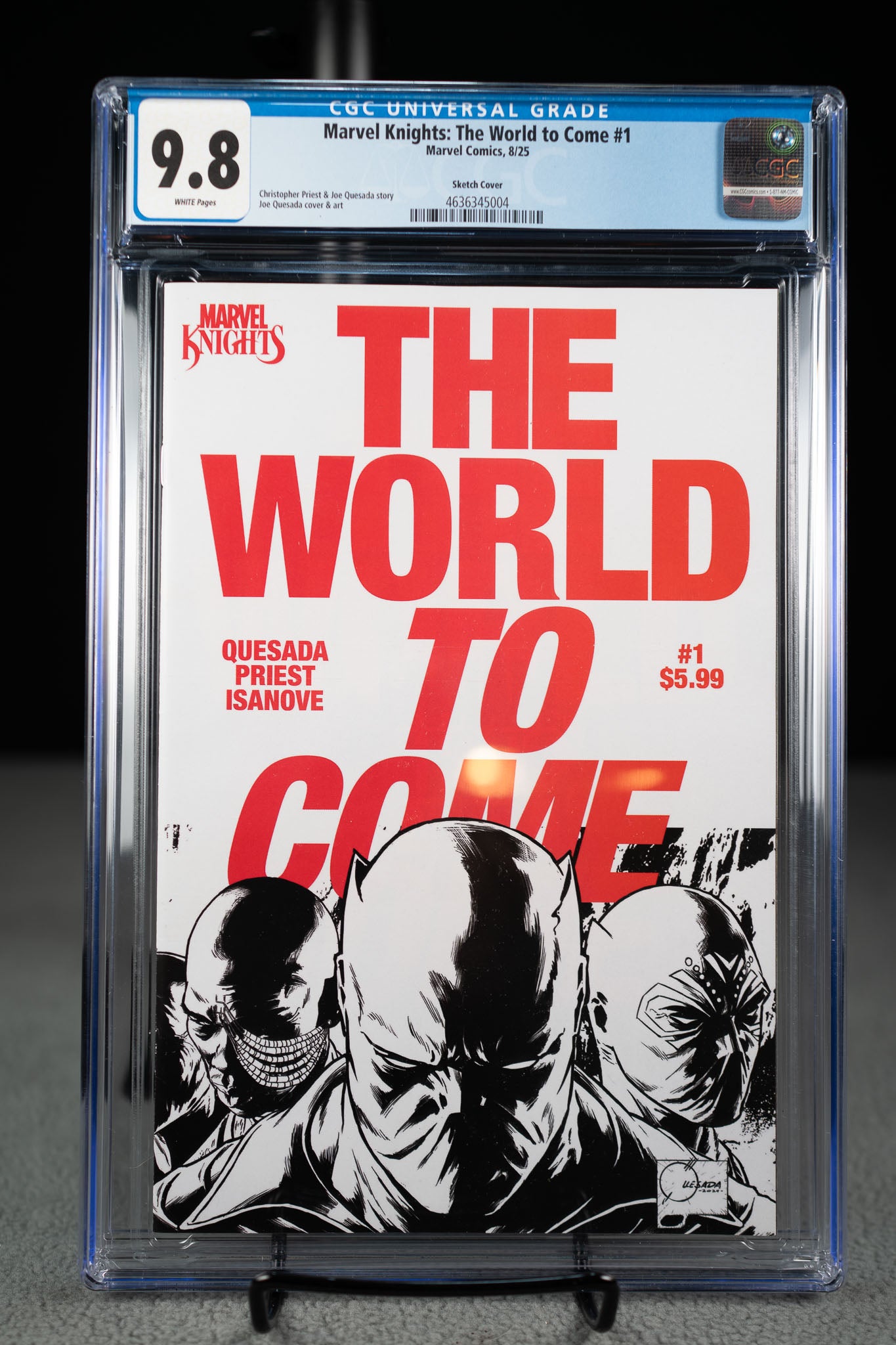 Marvel Knights: The World to Come #1 – Joe Quesada – Black & White Wraparound Surprise Variant – Cover J