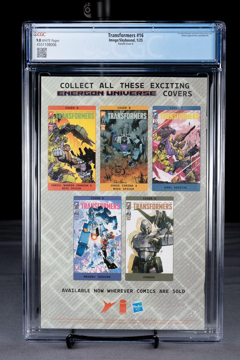 Transformers #16 – 1:50 Incentive Homage Variant – Cover E – CGC 9.8